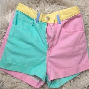American Apparel Color Block Shorts